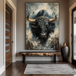 Bull Abstract Art Digital Print, Raging Bull Art, Bull Artwork, Bull Painting, Bull Wall Art, Bull Art, Bull, Abstract Wall Art, Modern Art