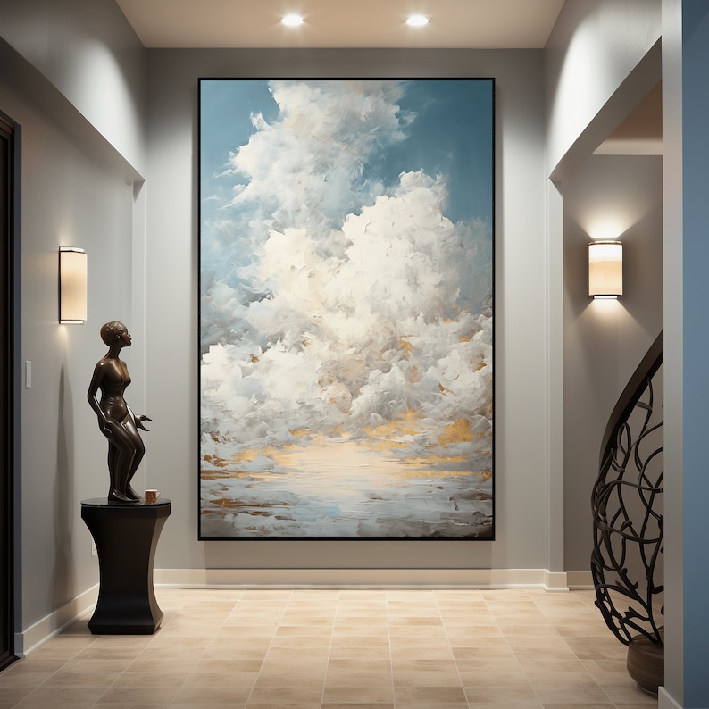Clouds Wall Art Digital Print, Cloud Wall Art, Cloud Painting, Cloud ...