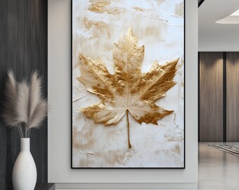 Maple Leaf moderne kunstprint: herfst boerderij decor (digitale download)
