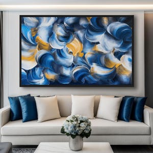 Blue Abstract Art Digital Print, Blue Wall Art, Blue Abstract Art, Blue Painting, Navy Blue Wall Art, Modern Wall Art, Abstract Wall Art