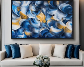 Blue Abstract Art Print: Modern Home Decor (Digital Download)