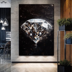 Luxury Diamond Art Print: Elegant Home Decor (Digital Download)