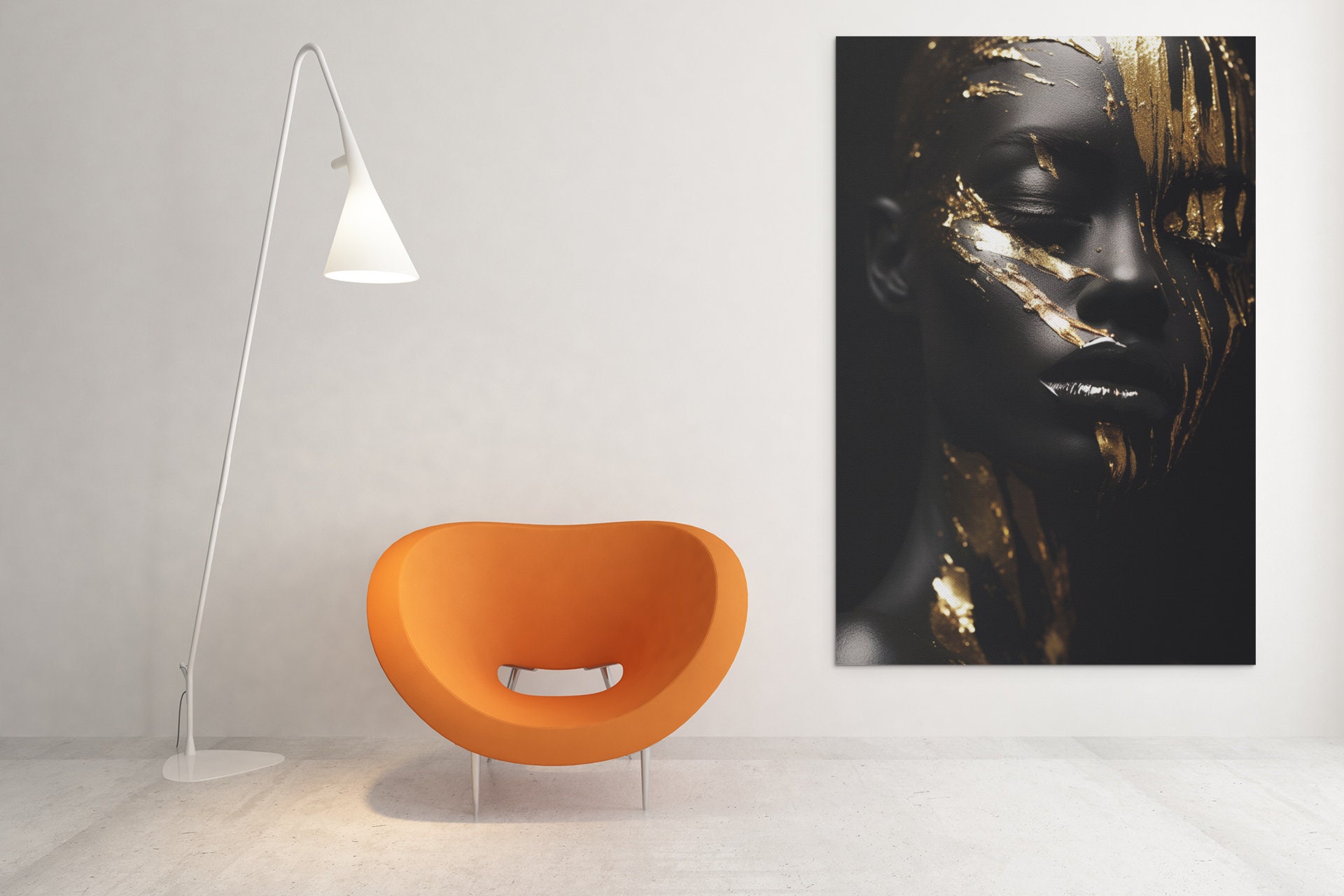 African Woman in Gold Digital Print African Woman African - Etsy