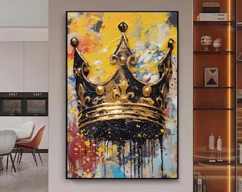 Abstract Crown Art Print: Colorful Wall Decor (Digital Download)