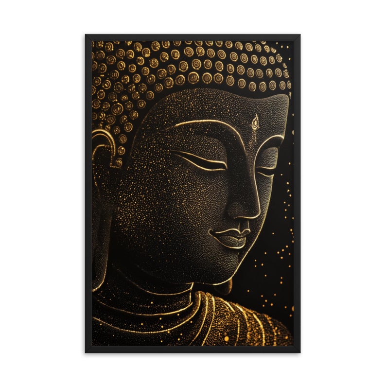 Framed Buddha Poster: Abstract Zen Wall Art image 9