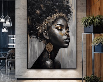 Black Woman Art Print: African American Portrait (Digital Download)