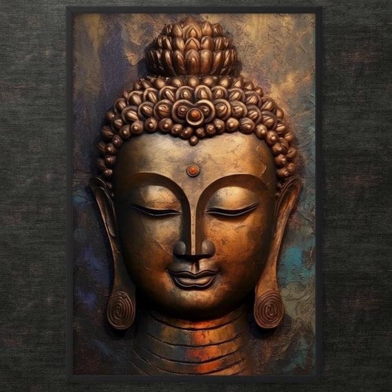 Framed Buddha Poster: Zen Asian Wall Art - Etsy
