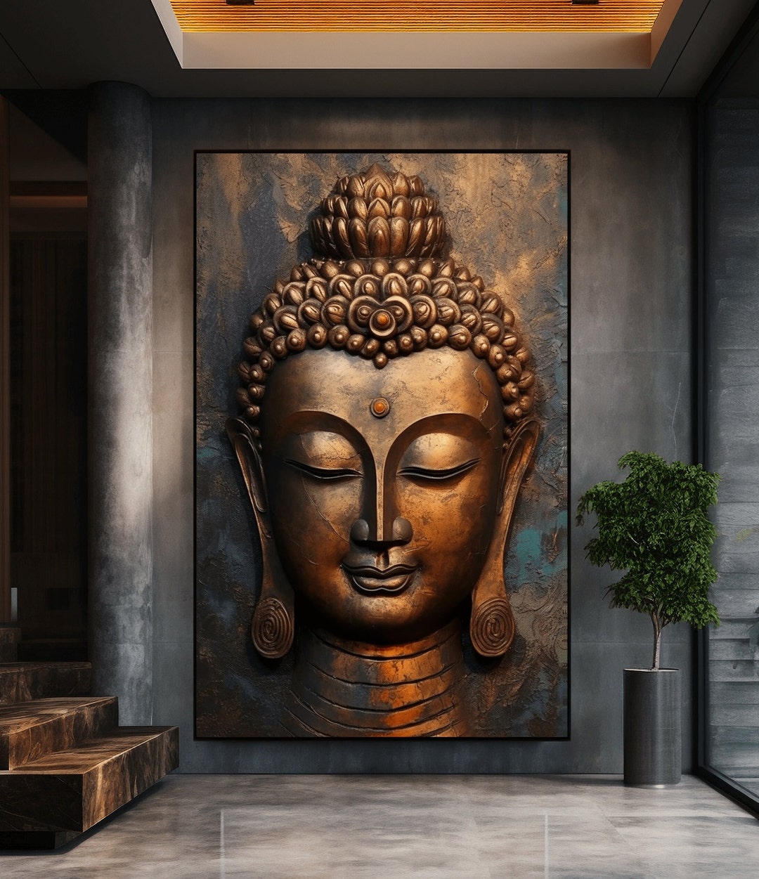 Buddha Wall Art Framed Poster, Buddha Wall Art, Buddha Painting, Zen