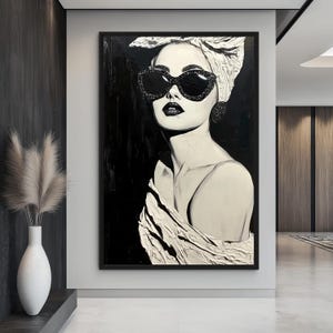 女性ファッションアートデジタルプリント、白黒、女性ウォールアート、女性ポスター、ファッションウォールアート、ファッションプリント、ヴィンテージウォールアート、ウォールアート