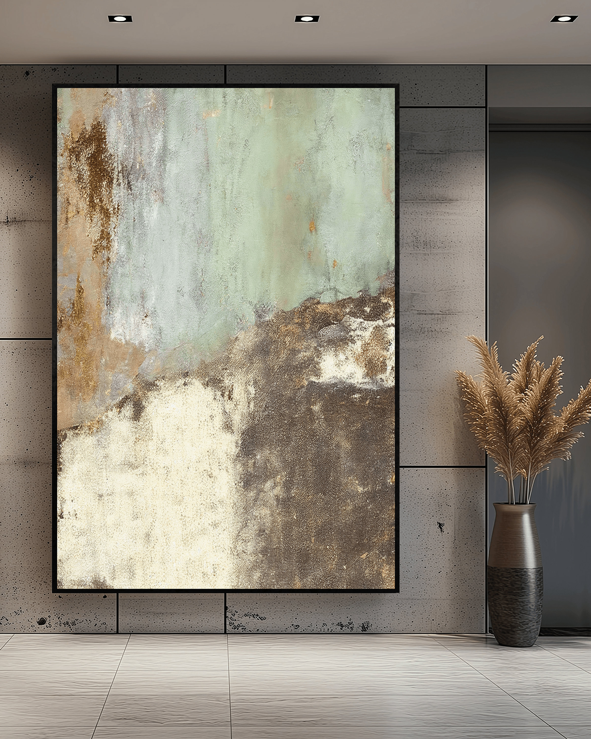 Earth Tone Abstract Canvas Print: Modern Wall Art - Etsy