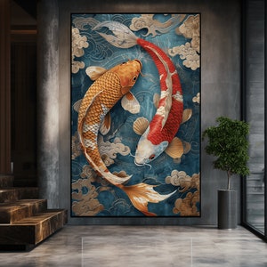 Japanese Koi Fish Art Print: Elegant Wall Decor (Digital Download) bild 7
