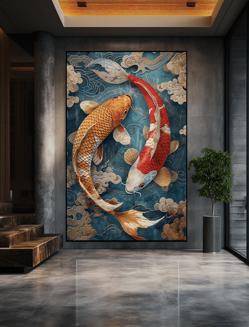 Japanese Koi Fish Art Print: Elegant Wall Decor (Digital Download) bild 7