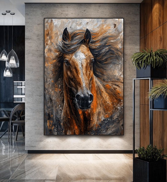 Abstract Horse Art Print: Modern Animal Portrait (Digital Download)