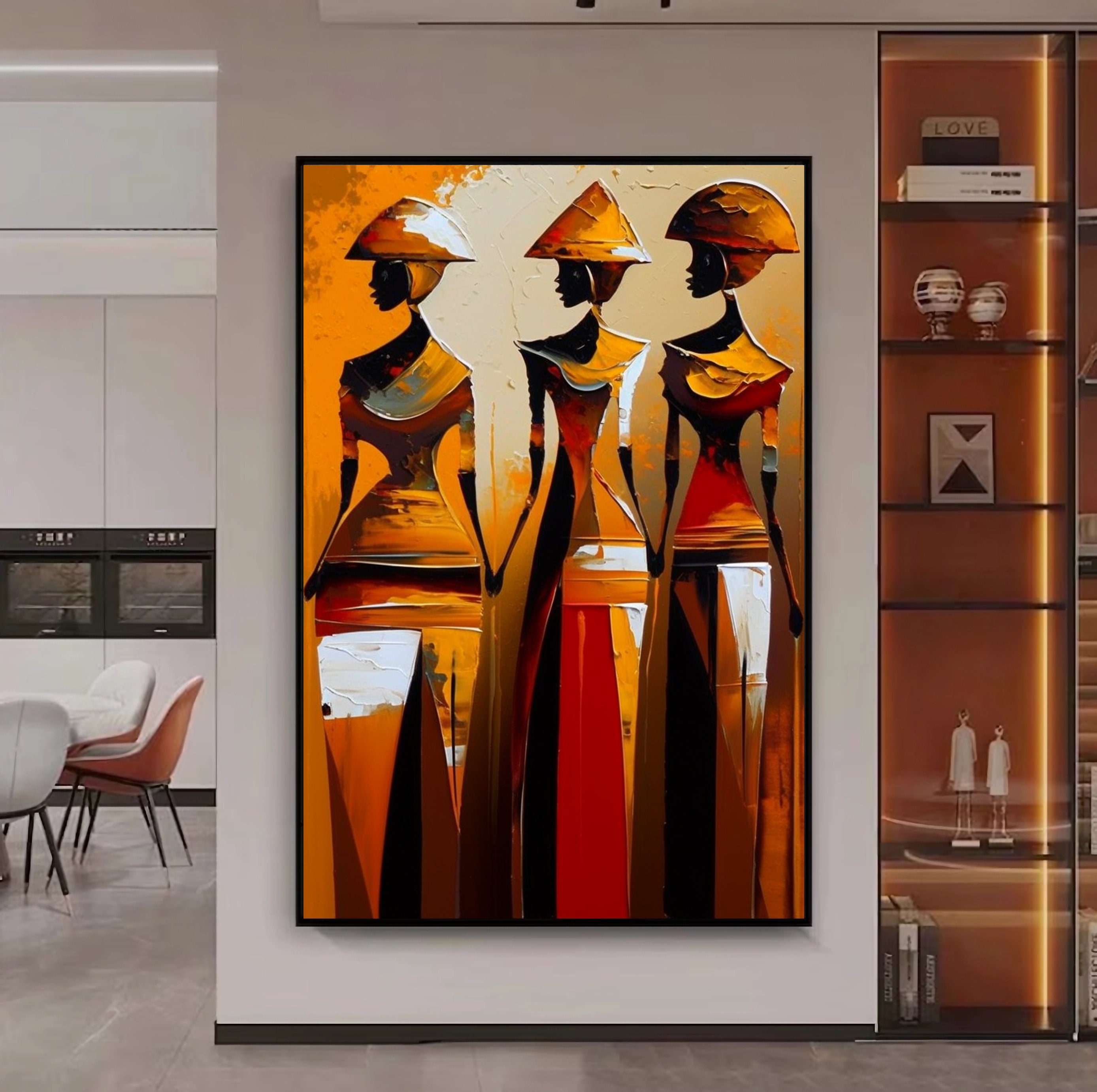 African Abstract Wall Art Digital Print, African Wall Art, African