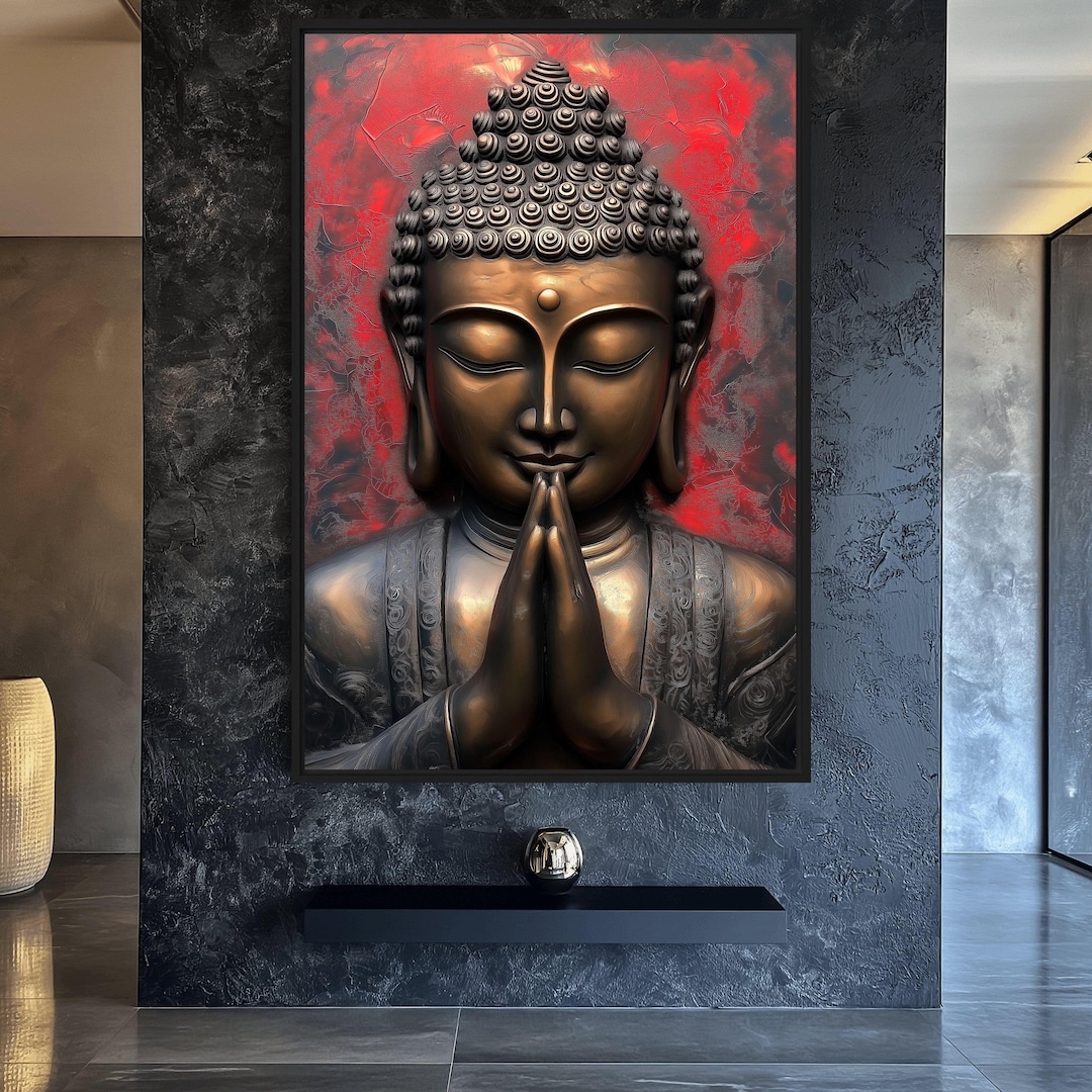 Framed Buddha Canvas Art: Modern Zen Wall Decor - Etsy