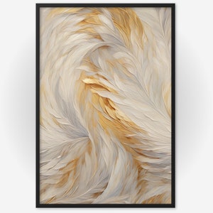 Feathers Abstract Framed Poster