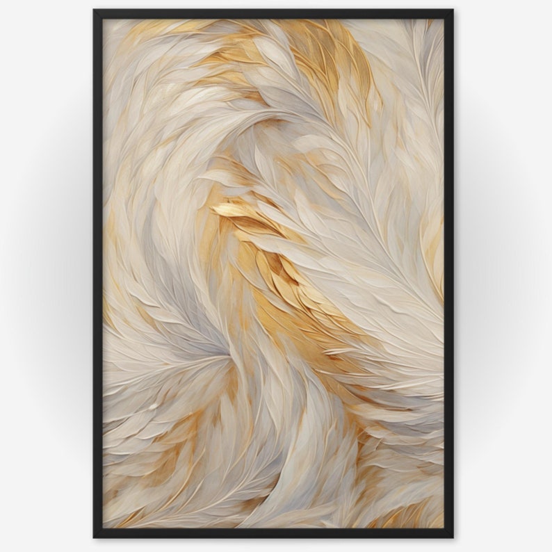Feathers Abstract Framed Poster