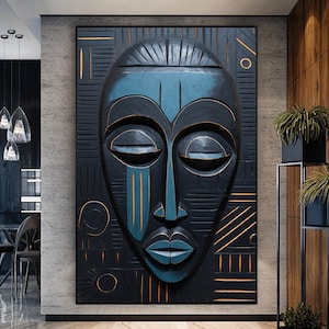 Tribal Mask Framed Poster: African Wall Art