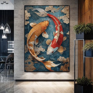 Japanese Koi Fish Art Print: Elegant Wall Decor (Digital Download) bild 5