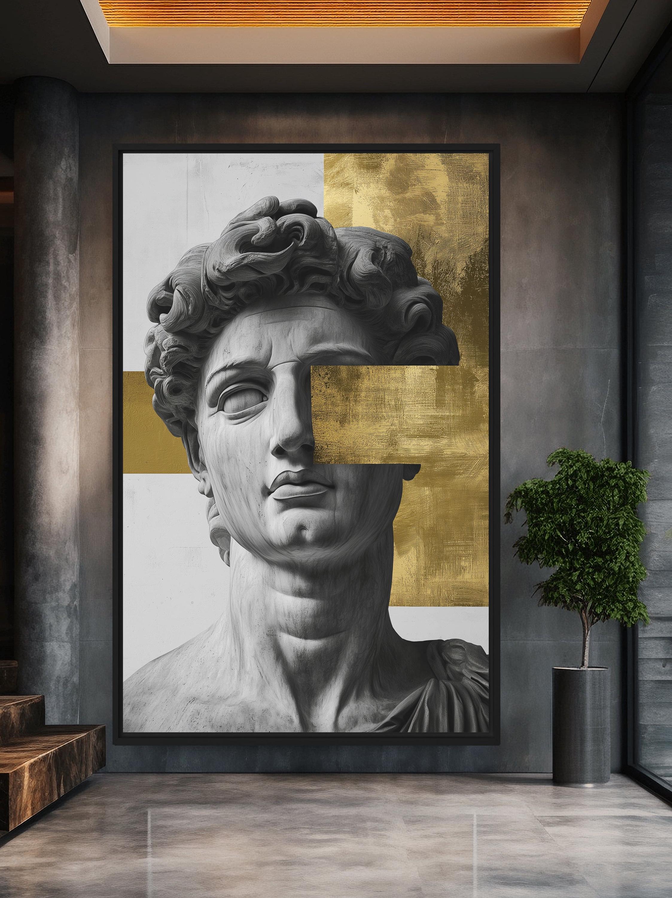 David Statue Framed Canvas Print: Michelangelo Greek Art - Etsy