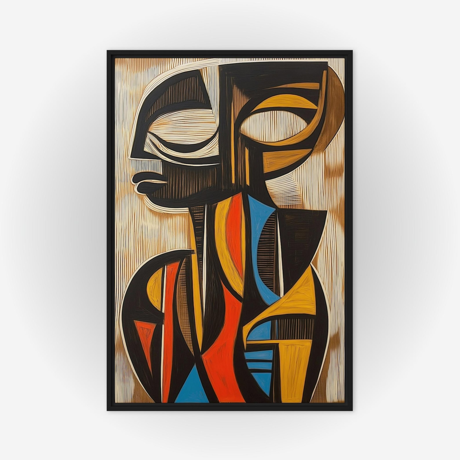 African Abstract Art Framed Canvas: Afrocentric Ethnic Wall Decor - Etsy