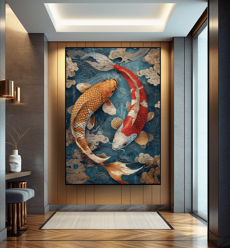 Japanese Koi Fish Art Print: Elegant Wall Decor (Digital Download) bild 4