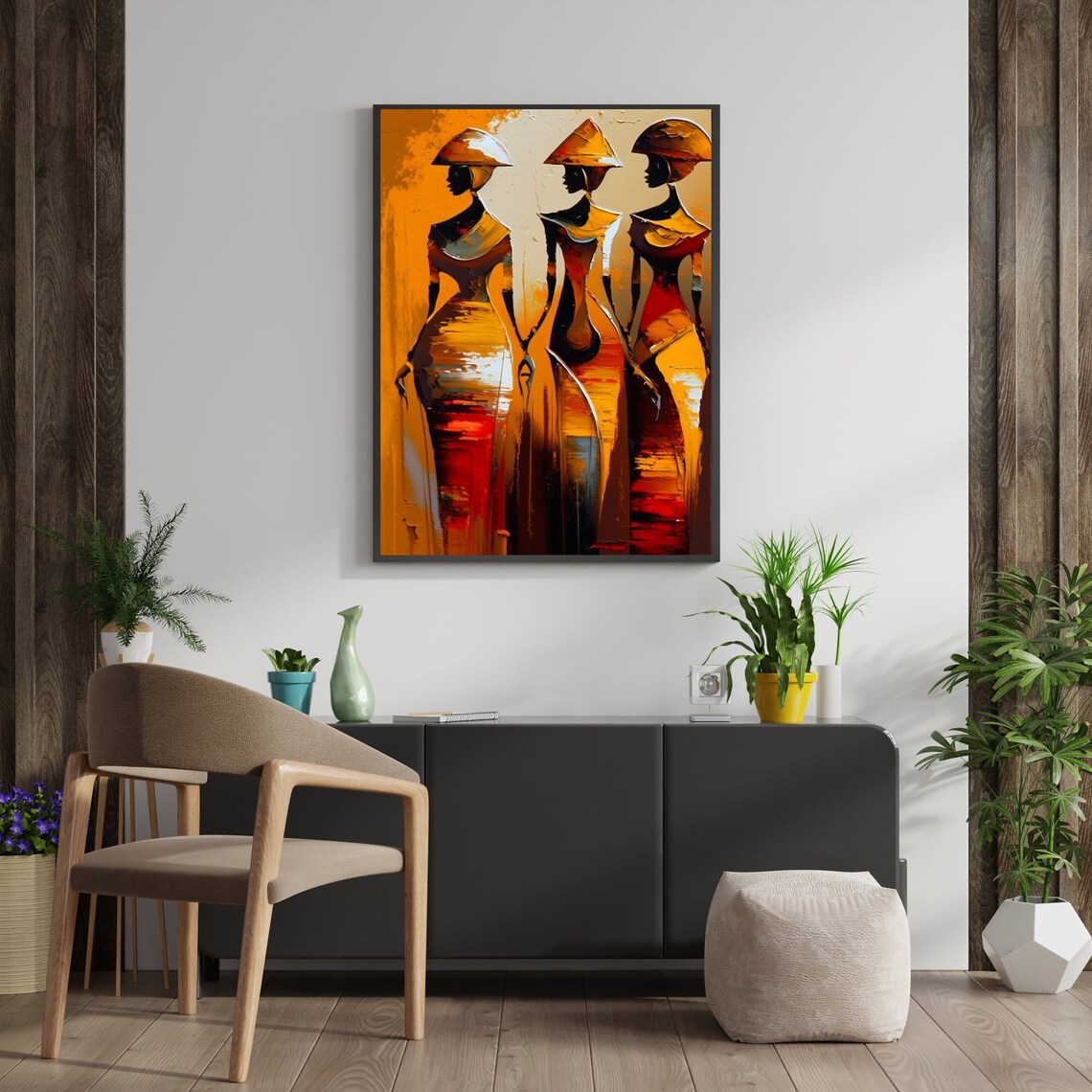 African Abstract Art Framed Poster African Wall Art African Etsy