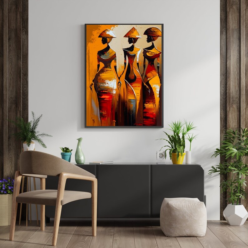 African Abstract Art Framed Poster African Wall Art African Etsy