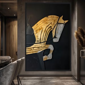 Abstract Horse Silhouette Art Print: Modern Animal Wall Decor (Digital Download)