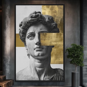 David Statue Digital Print, David Statue Print, David Print, David Sculpture, Michelangelo David, Greek Mythology Art, Aesthetic Room Decor