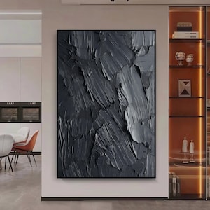 Black Abstract Framed Poster: Minimalist Wall Art