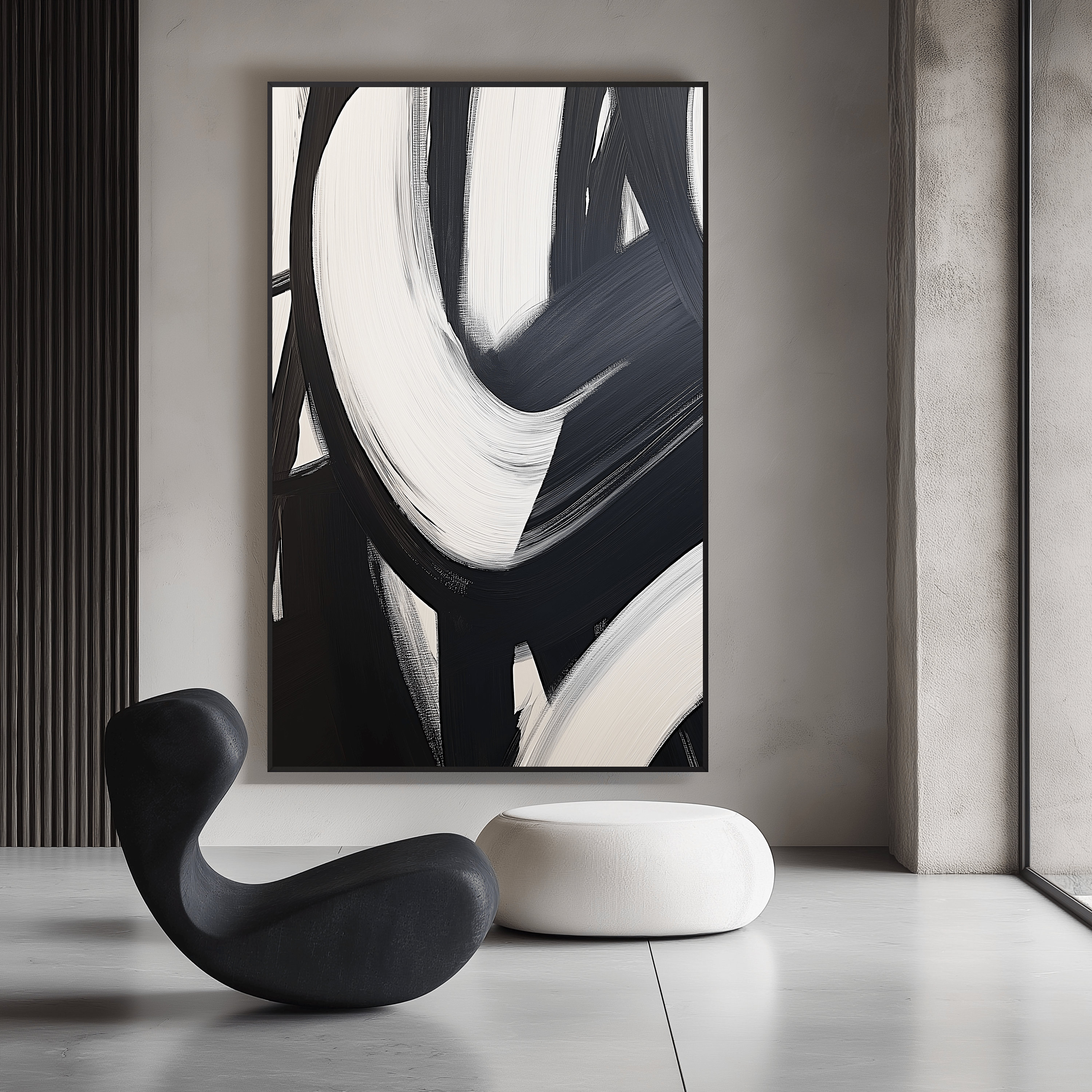 Black and White Abstract Art Print: Modern Wall Decor (digital Download ...