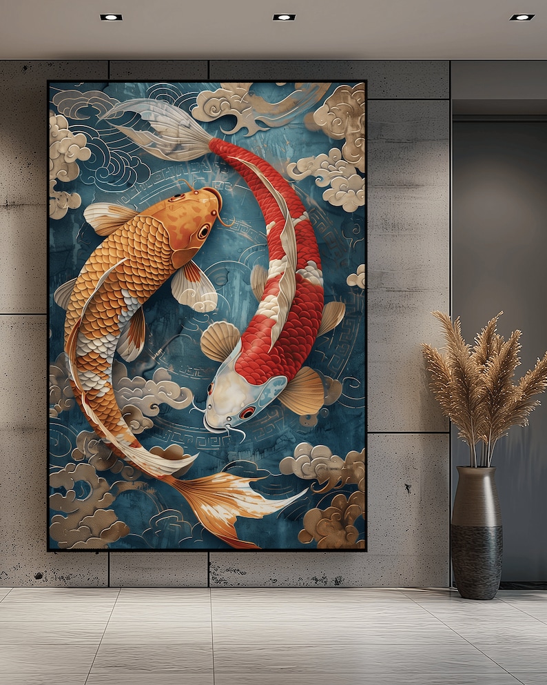 Japanese Koi Fish Art Print: Elegant Wall Decor (Digital Download) bild 6