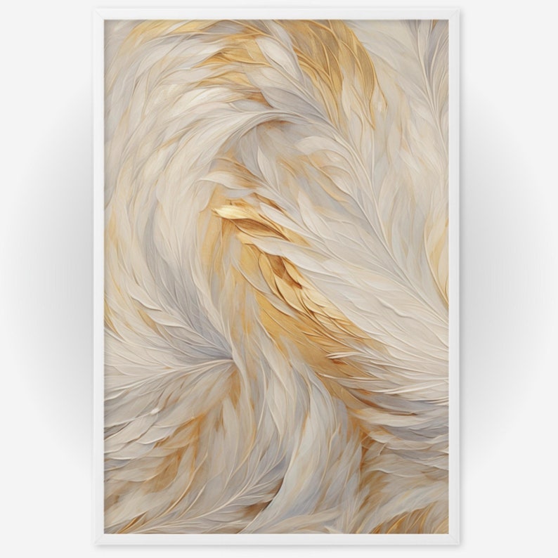 Feathers Abstract Framed Poster