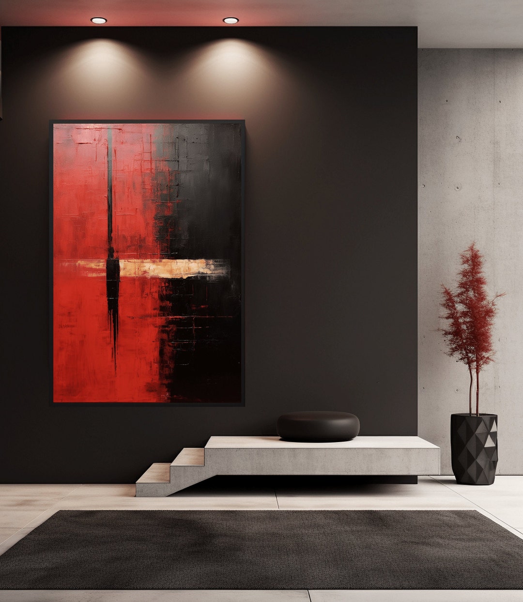 Mark Rothko Black and Red Framed Poster, Mark Rothko Print, Mark Rothko