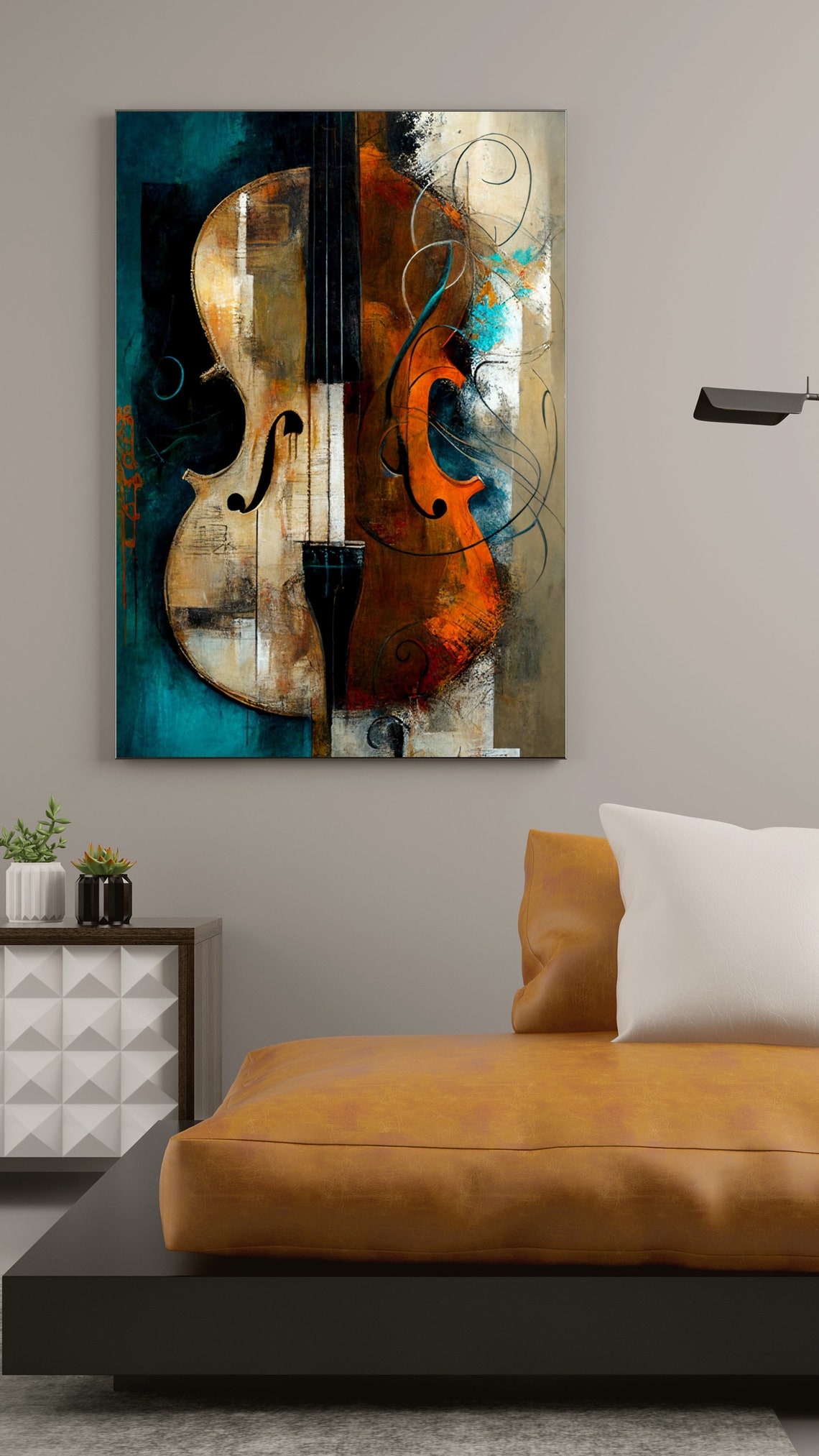 Violin Abstract Wall Art Canvas Violin Wall Art Abstract Etsy