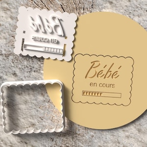 Petit Beurre "baby in progress" cookie cutter - Sweet and original gift - Made in France