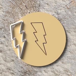 Tagliabiscotti a forma di fulmine | Tagliabiscotti a forma di fulmine in pasta polimerica | Supereroe Magic Speed | Multi-dimensione