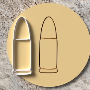 Molde para galletas con forma de balas y munición | Molde para galletas con temática militar | Videojuego Hunter | Varios tamaños