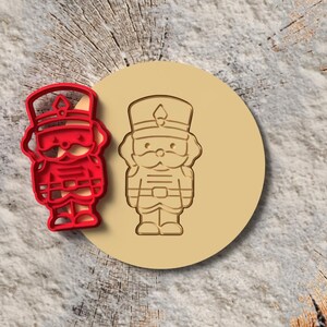 Cortador de galletas Cascanueces | Cortador de galletas Soldado de Navidad | Sello de Ballet para Pastel | Decoración navideña clásica