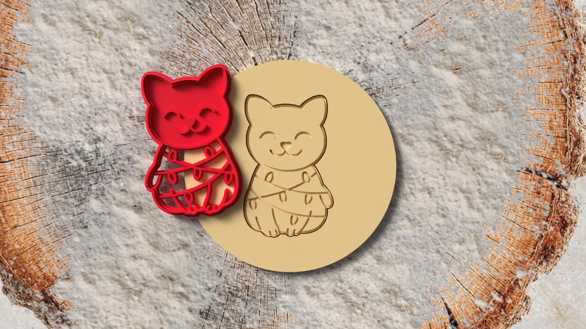 LILIAO - Stampo per biscotti a forma di gatto, in acciaio INOX, 10,2 x 10,9 cm