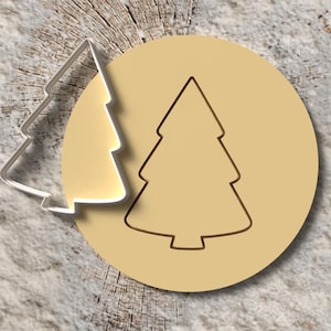 Cortador de biscoitos para árvore de Natal | Cortador de árvore de Natal | Enfeite de gengibre com pasta americana | Vários tamanhos
