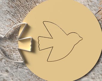 Tagliabiscotti a forma di colomba della pace | Tagliabiscotti a forma di uccello volante | Varie misure per matrimoni, battesimi, comunioni e argilla