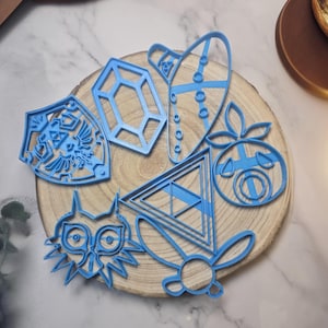 Cortadores de biscoitos Legend of Zelda - Navi, Rupee, Majoras, Deku, Ocarina, Triforce, Hylian Shield - Breath of the Wild / Presente Nintendo