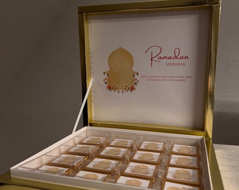 Ramadan Chocolate Box Sticker Paper Ramazan Decoration Party Celebration Birthday Wedding Engagement Eid Chocolate Box Design Favor