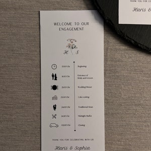 Luxuriöser Ablaufplan Hochzeitsablauf Dayplaner Tagesablauf Tagesplan Feier Nikkah Dokument Hochzeit Hennaabend Verlobung Personalisiert