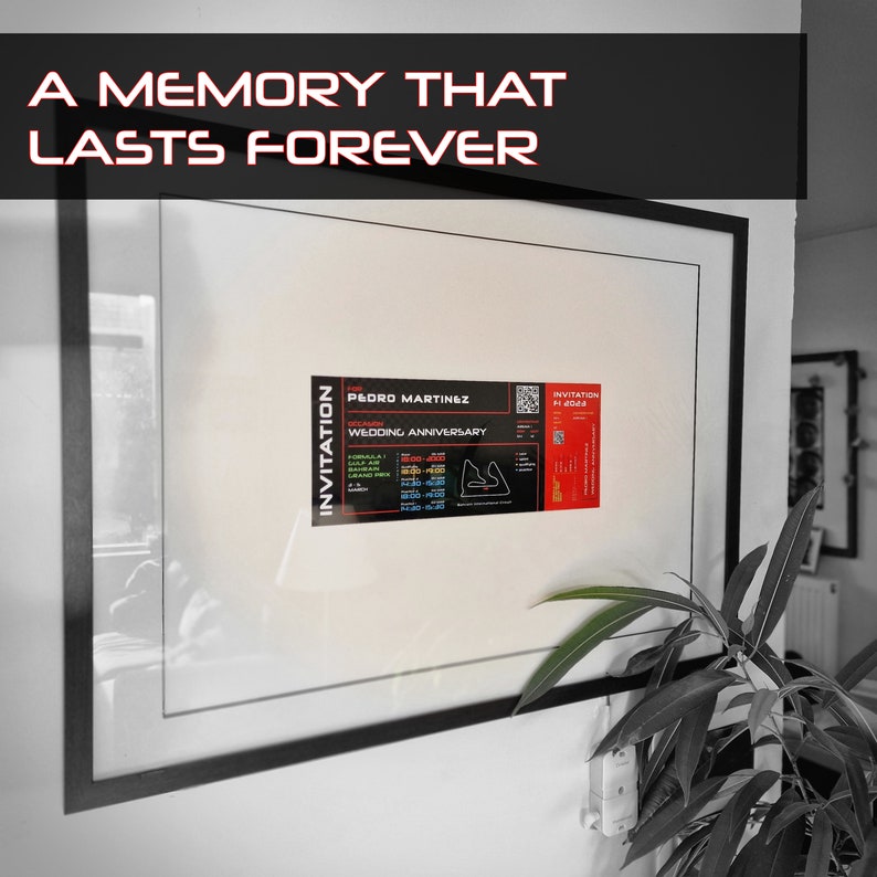 Grand Prix F1 Formula 1 Ticket Voucher Invite Personalised Valentines