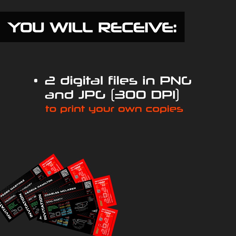 Grand Prix F1 Formula 1 Ticket Voucher Invite Personalised Valentines