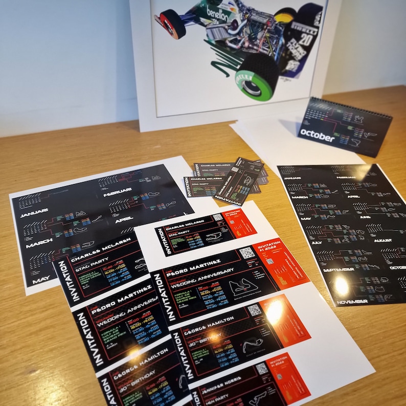 Grand Prix F1 Formula 1 Ticket Voucher Invite Personalised Valentines