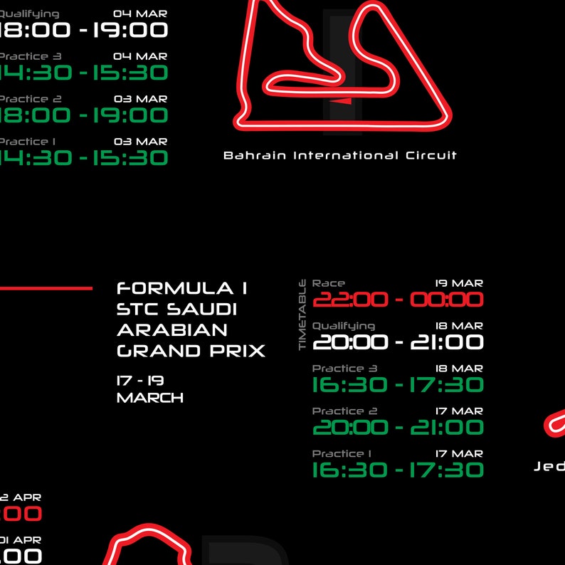 Ferrari F1 Calendar Formula One 2024 Schedule F1 Valentines Day